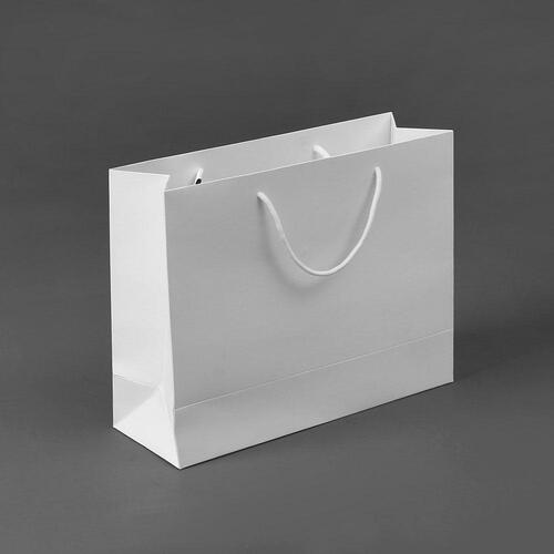무지 가로형 쇼핑백(화이트) (35x26cm)
