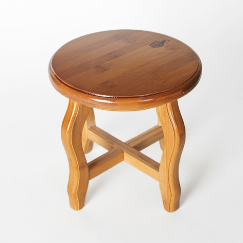 대나무원목 원형 선반 겸 의자(24.5cm)