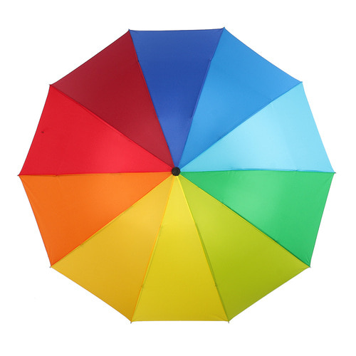 무지개 3단 우산