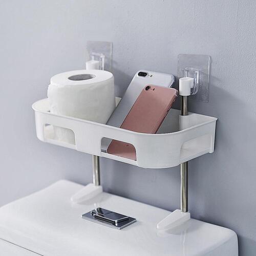 욕실정리 접착식 변기선반(화이트)