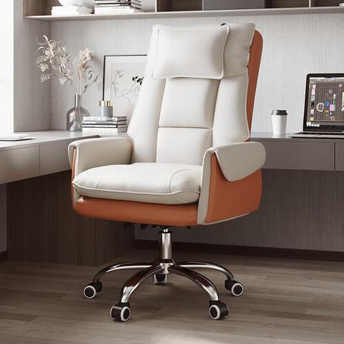 사무용 각도 조절 의자 (화이트+오렌지)