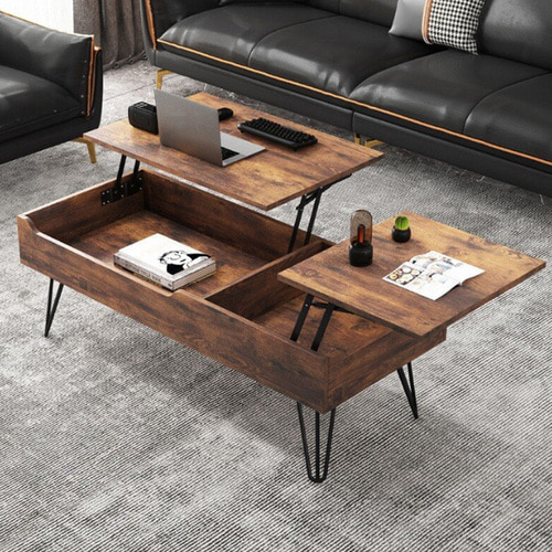 리프트업 소파 테이블 (120cm) (워싱브라운)