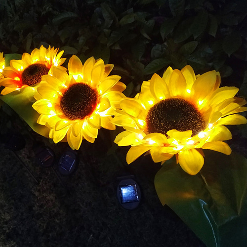 해바라기 LED 태양광 꽃정원등 LED조화 야외조명