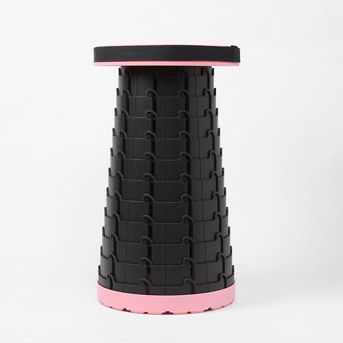 아코디언 접이식 휴대용 의자(핑크)