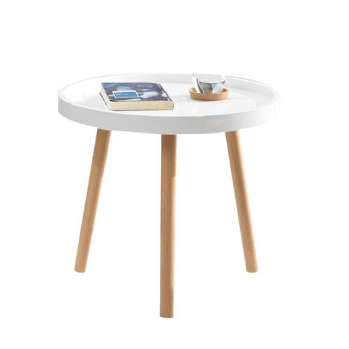 거실 원형 미니 테이블 (50cm) (화이트)