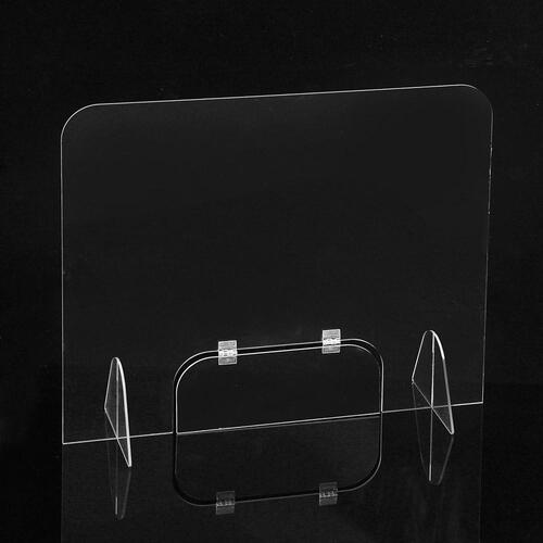 세이프 투명 아크릴 칸막이(도어 창구형) (50x50cm)