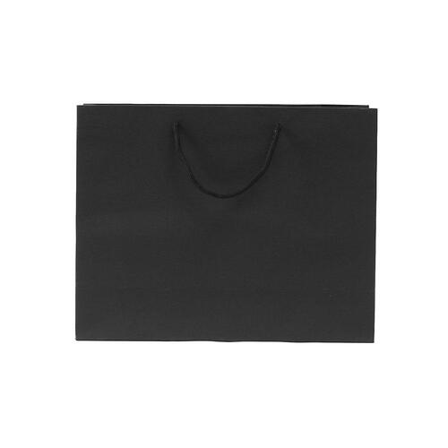 무지 가로형 쇼핑백(블랙) (40x30cm)
