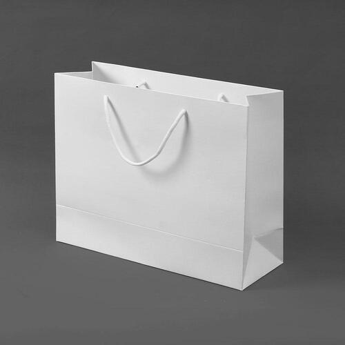 무지 가로형 쇼핑백(화이트) (30x25cm)