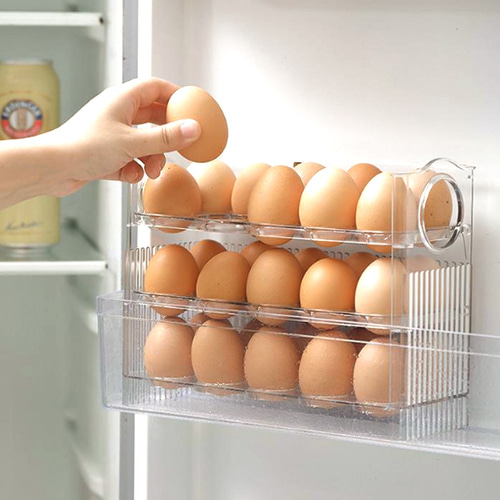자동업 30구 계란케이스 투명 달걀 보관 에그 트레이