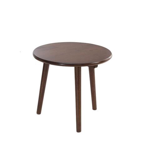 거실 원형 미니 테이블 (48cm) (월넛)