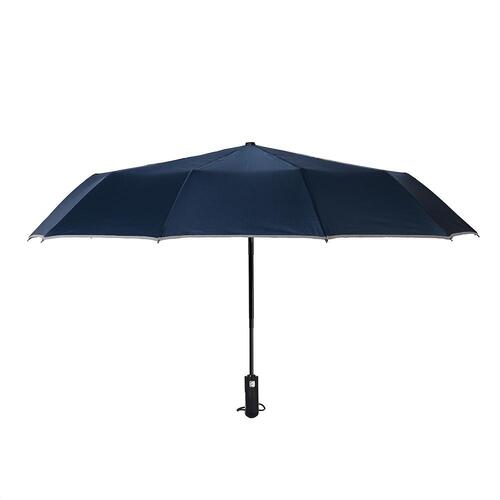 빛반사 방풍 완전자동 3단 우산(네이비)