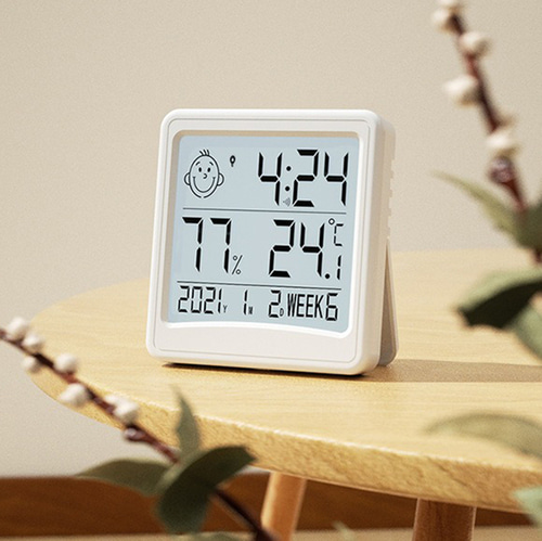 실내쾌적 디지털 온습도계 탁상용 시계온도계
