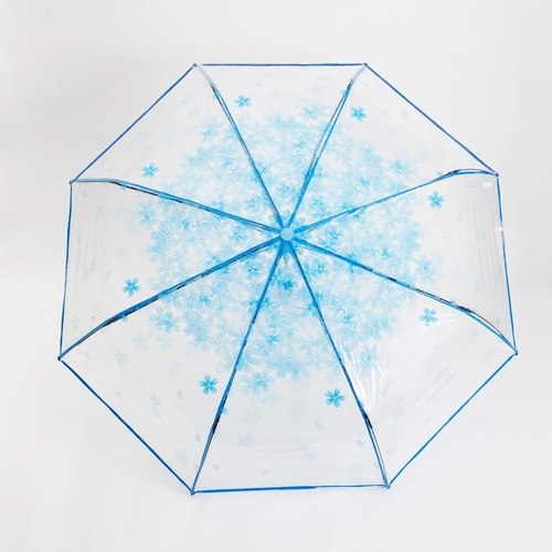 꽃비 3단 투명 우산